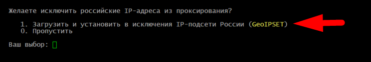 Исключение российских IP